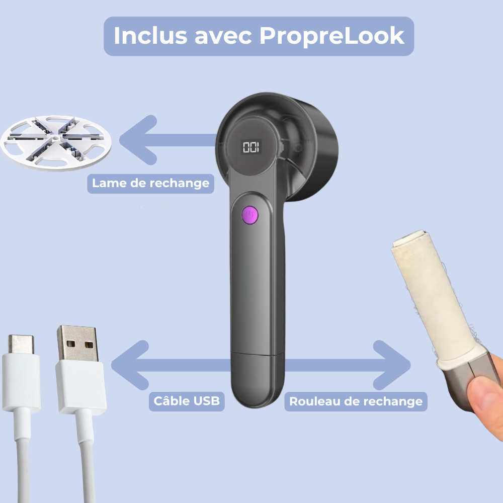 PropreLook™ - Appareil anti peluches & bouloches 2-en-1